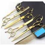SGS Straight Dog Hair Thinning Scissors , Pet Grooming Scissors Set for sale