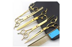 China SGS Straight Dog Hair Thinning Scissors , Pet Grooming Scissors Set supplier