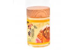 China Small Crystal Glass Honey Jar With Plastic Lid Eco Friendly SGS Approved supplier