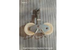 China Front And Rear Wheels Tandem Sheave Stringing Block Nylon Sheave Galvanized  Frame supplier