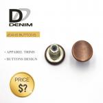 Custom Engraved Logo •  On Buttons  • Decorative Metal Denim Brass Button for sale