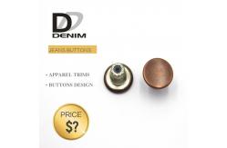 China Custom Engraved Logo •  On Buttons  • Decorative Metal Denim Brass Button supplier