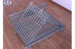 China Durable Folding Wire Mesh Pallet Cages Glavanized Metal  Stillage Container supplier