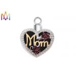 Engraved Polished Copper Heart Urn Necklace For Ashes for sale