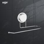 Bathroom Electroplating Silver Suction Cup Fixed Paper Towel Holder Stainless Steel for sale