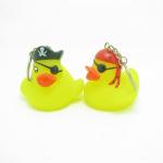Lovely Pirate Baby Bath Mini Duck Keychains With LED Night Light Design