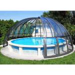 5m Round Large Aluminum Profiles Frame Clear PC Board For Pool Dome Tent for sale