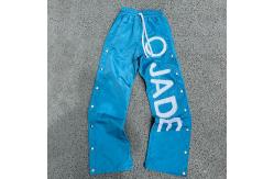 China Custom Men's Nylon Sweatpants with Elastic Waist and Reflective Print supplier
