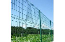 China Green 3D Curvy Welded Wire Mesh Fence with peach posts supplier