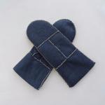 Double Face Lamb Fur Leather Mitten Gloves Women Custom Design Various Colors for sale