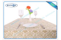 China Different Design 38gsm Non Woven Disposable Tablecloth For Canteen Use supplier