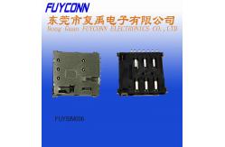 China 1 AMP Female H1.37 7 Pin Card Connector With CD Pin supplier