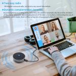 Portable Bluetooth Conference Speakerphones With Mic LED Lighting