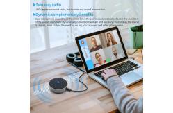 China Portable Bluetooth Conference Speakerphones With Mic LED Lighting supplier