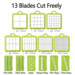Multifunctional Kitchen Tool Accessories  22 pcs  Onion Cutter Vegetable Chopper Slicer
