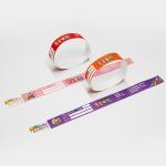 PP Synthetic Paper Wristband Logo Printed Water/Sweat Resistant for Event Entry