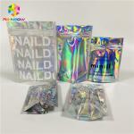Foil Laminated Cosmetic Packaging Bag Laser Custom Hologram Mylar Zipper Lock for sale