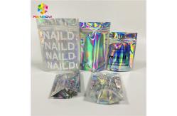 China Foil Laminated Cosmetic Packaging Bag Laser Custom Hologram Mylar Zipper Lock supplier