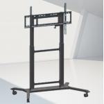 IBoard TV Mobile Cart TV Mount Height Adjustable 42''- 86 Interactive Flat Panel Trolley Stand Bracket Floor Stand for sale