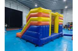 China PVC 4x4x3m Inflatable Combos Little Bounce House Kids Bouncy Castle With Slide supplier
