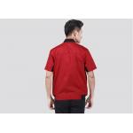 Standing Collar Industrial Work Uniforms Two Triangle Pockets Blended Twill