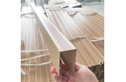 China Wooden Grain U Baffle Acoustic Ceiling Aluminum Perforated 1.0mm Thickness supplier