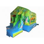 Small jungle inflatable jump house combo mini inflatable bounce with slide for kids under 7 years for sale