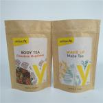 Heat Sealing Milk Tea Powder Packaging Bag Stand Up Gusset Pouch Kraft Paper Food Bags With Resealable Zipper for sale