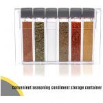 TOPZEA Clear Plastic Spice Storage Containers Shakers Jars For Seasonings Condiments