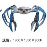 Blue Crab Animal Fiberglass Marine life Sculpture Customized for sale