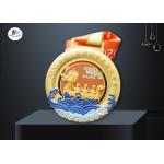 Dragon Boat Competiton 3D Relief Medal With Colors Painting for sale