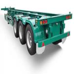SINOTRUK HOWO 3 4 Axles 20 40 FT Skeleton Semi Trailer With Container Lock  High Strength Steel For Excavator Transport for sale