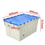 Stackable Plastic Moving Boxes PP Plastic Crate With Lid Heavy Duty for sale