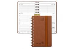 China Spiral Softcover ECO Friendly Academic Planner Brown Elastic Closure supplier