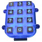 Small Die Casting Metal Keypad Dot Matrix With 12 Keys , Blacklight for sale
