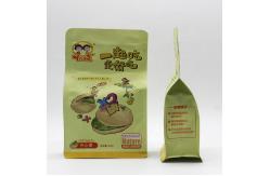 China Eight Side Seal Flat Bottom Zipper Pouch Kraft Paper Aluminum Foil Material supplier