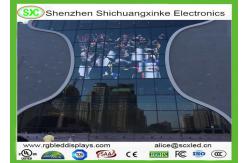 China p6.25 Soft Transparent Flexible Led Screen , SMD Glass Wall Screen Nova System supplier