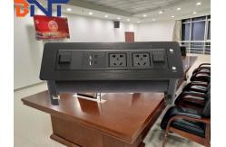 China Electric Rotating 2mm Panel Thickness  Silver Table Pop Up Hidden Connector supplier