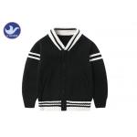 Anti - wrinkle Kids Sweater Coat With Pockets / Autumn Baseball Uniform