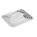 Food Grade Perforated Baking Tray Stainless Steel Material With Round Hole for sale