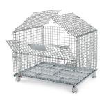 Stackable Warehouse Wire Container Storage Cages Material Handling for sale