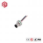 Rear Front Panel Mount M12 Male Female Connector Waterproof A Code 3pin 4pin 5pin 8pin 12pin for sale