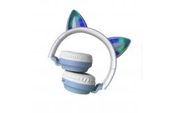 China OEM Cat Ear Wireless Foldable bluetooth Headphones With RGB Light Microphone supplier