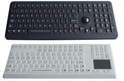China Industrial Medical Silicone Computer Keyboard With Washable Trackball supplier