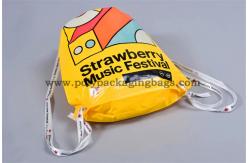 China 40L 0.05mm PE Plastic Drawstring Backpack For Clothing Drawstring Plastic Bags supplier