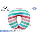 U Shaped Memory Foam Pillows / Headrest MicroBeads Pillow For Travel , REACH ROHS Standard for sale