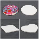 Square White Coated Ceramic Coasters For Sublimation Custom Printed Ceramic Coasters