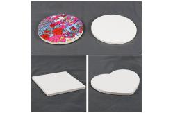 China Square White Coated Ceramic Coasters For Sublimation Custom Printed Ceramic Coasters supplier