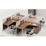 modern 4 seater office glass panel workstation furniture for sale