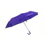 Waterproof Manual 3 Fold Umbrella , Fold Up Umbrella Pongee PU J Handle for sale
